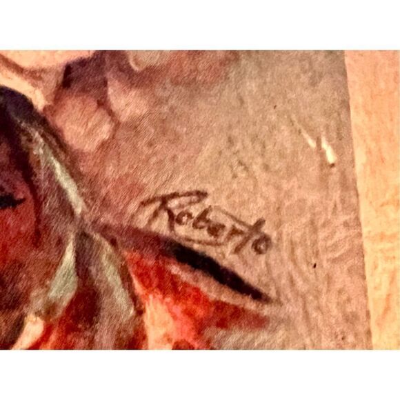 Set of 2 Vintage MCM Roberto Framed Butterfly Flower Botanical Prints Litho - Picture 12 of 15